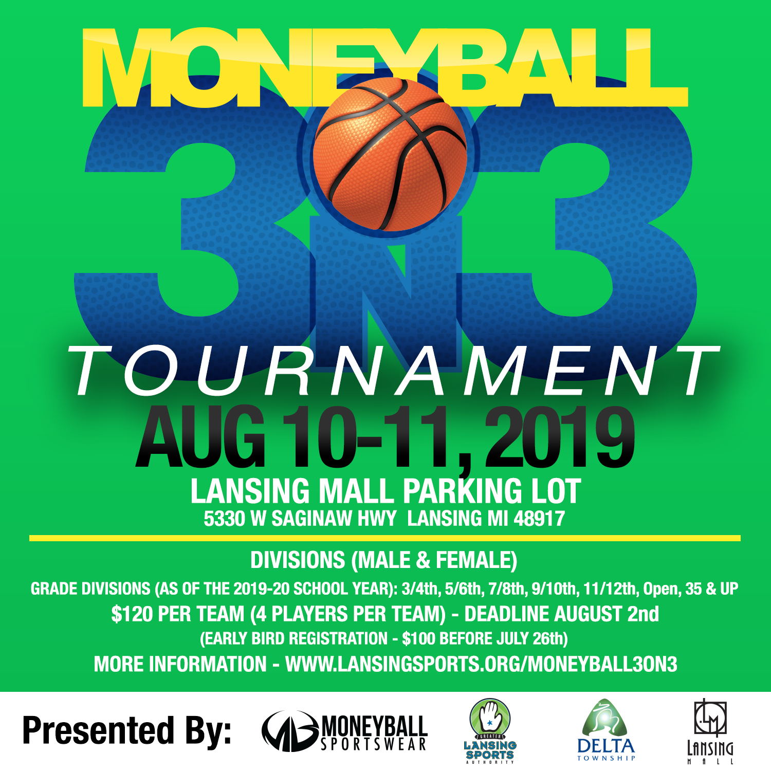  3 On 3 Basketball Tournament Flyer Template 