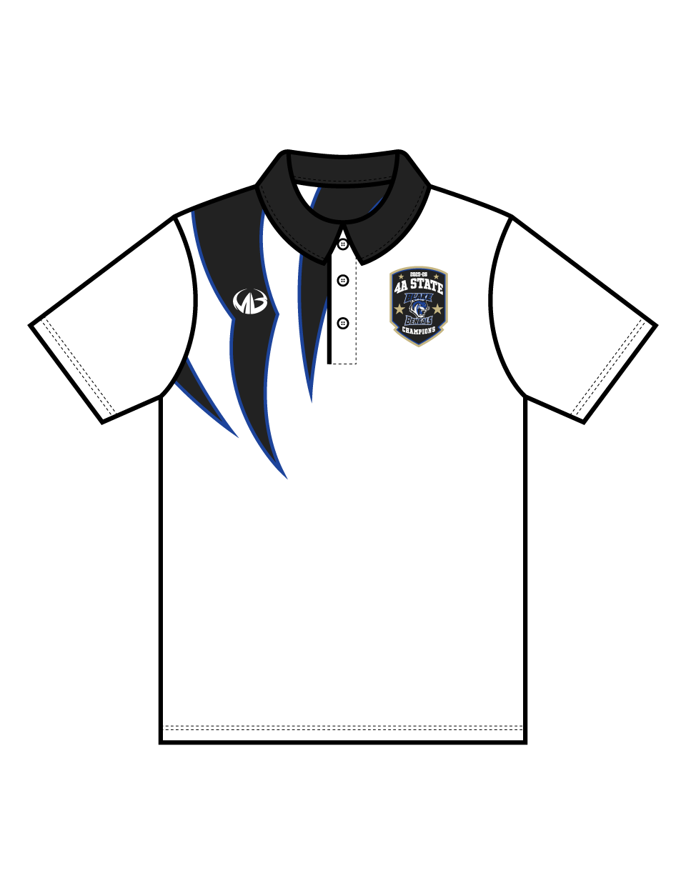Blake Bengals Custom Polo - 4A State Champs Logo (Copy)