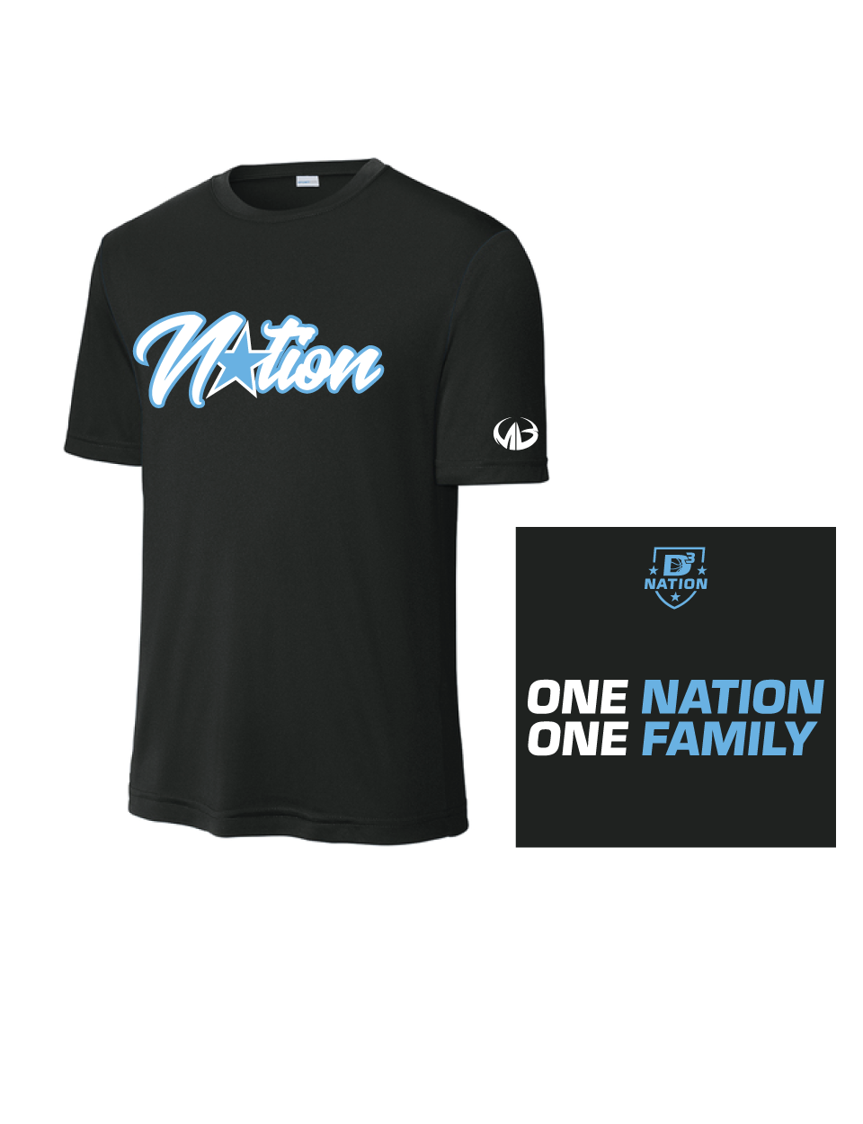 D3 Nation Basketball Short Sleeve Performance Shirt