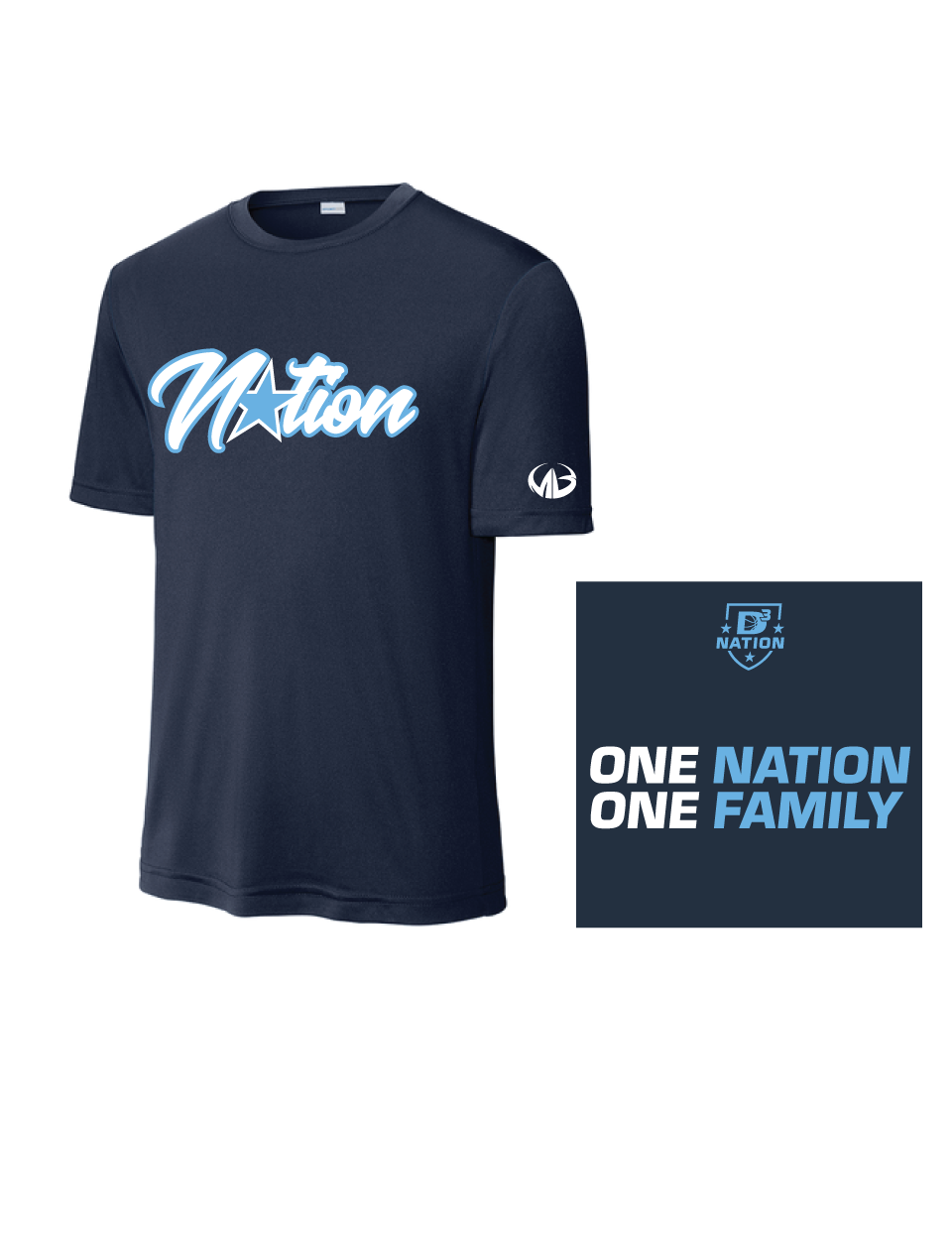 D3 Nation Basketball Short Sleeve Performance Shirt