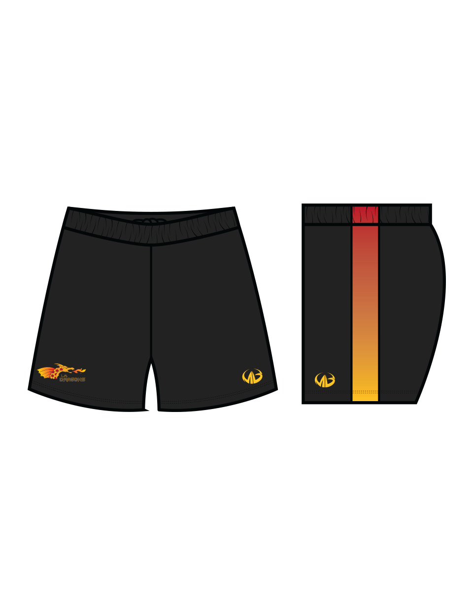 LA Dragons Soccer Game Shorts
