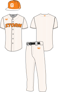 Baseball team uniforms