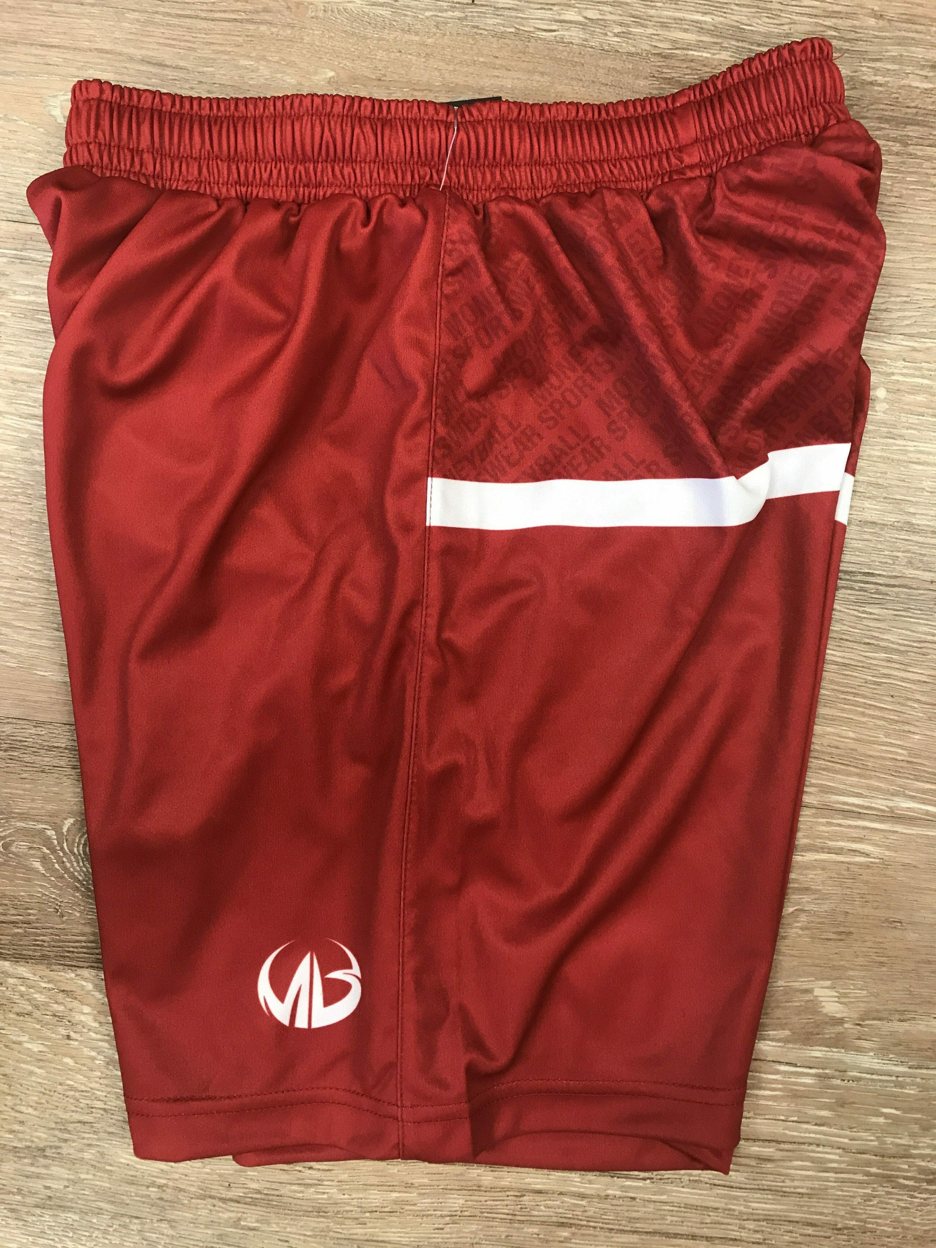 Performance Shorts - Red - Moneyball Sportswear