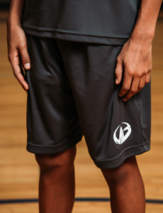 Moneyball Sportswear Competitor Logo Youth Gym Shorts - Charcoal
