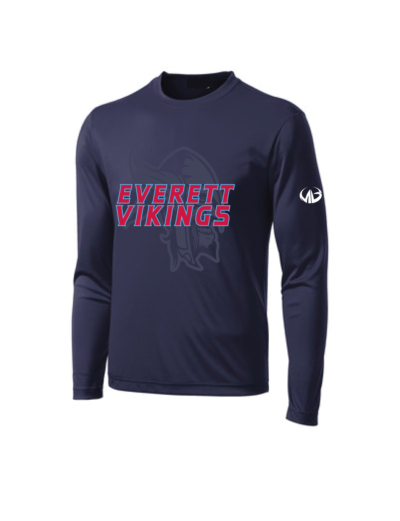Everett Vikings - Logo Long Sleeve Performance Shirt