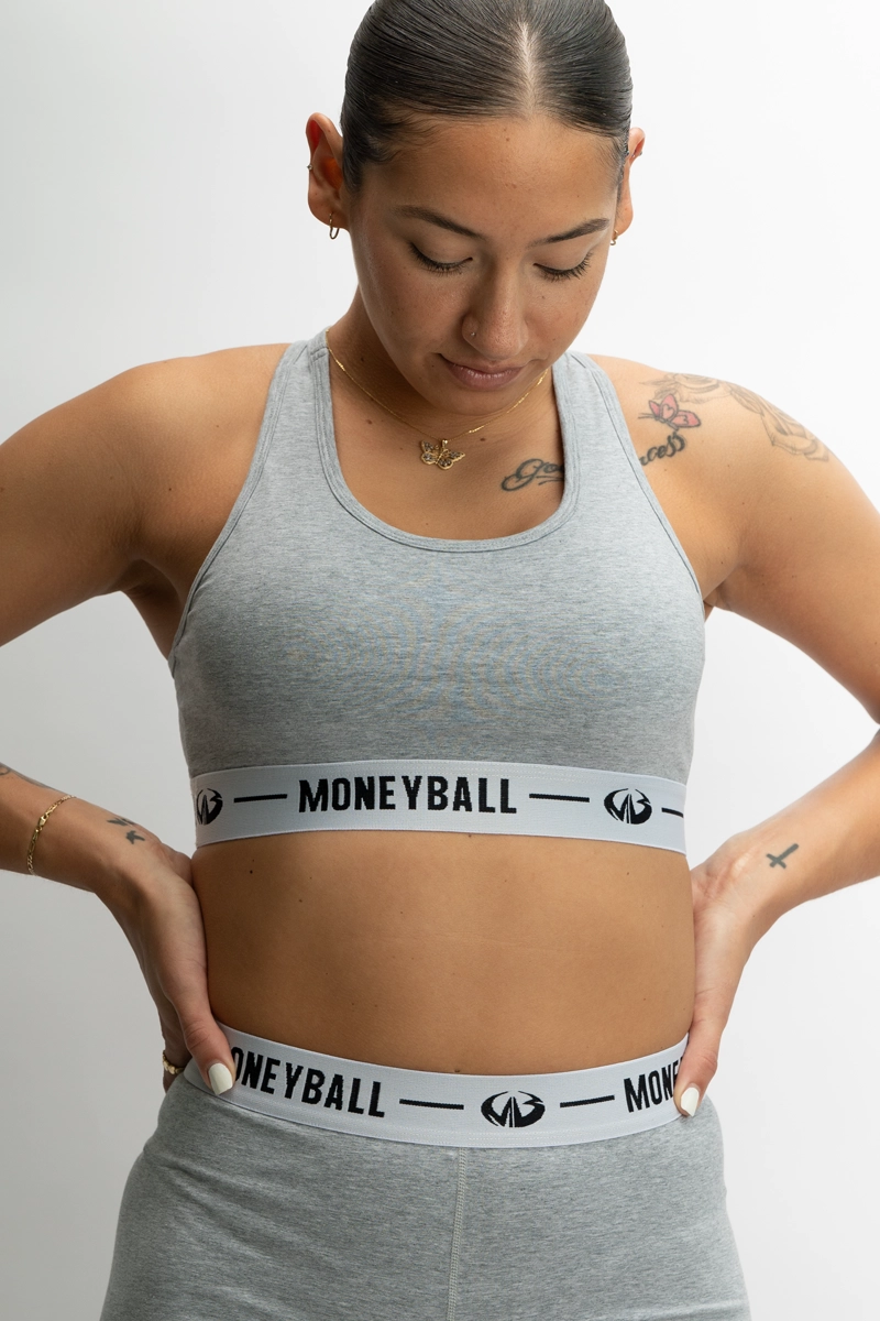 Cotton Text Sports Bra - Moneyball Sportswear