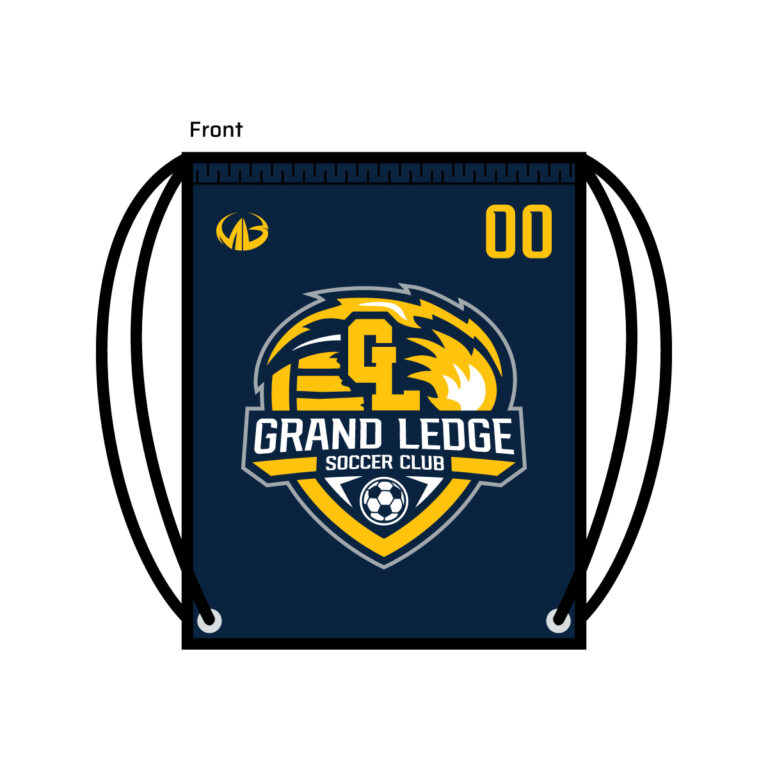 Grand Ledge SC Drawstring Bag (Custom Number) Moneyball Sportswear