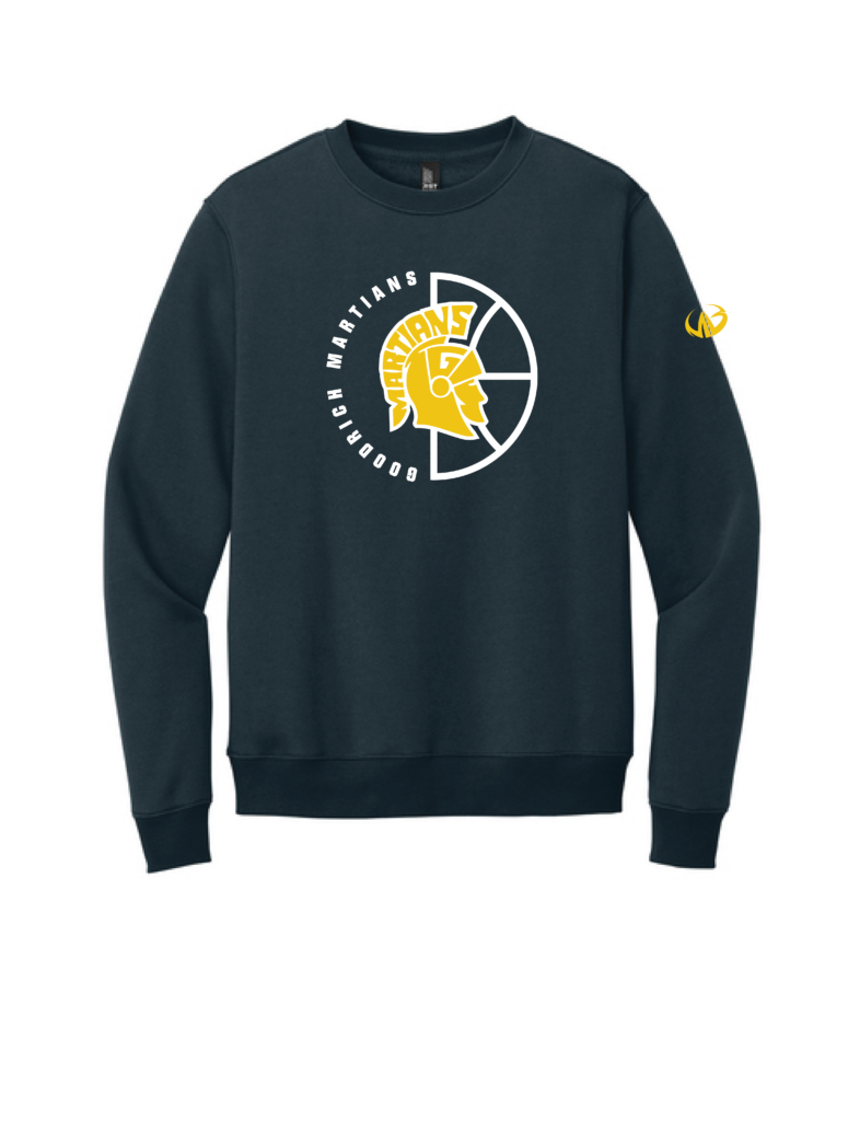 Goodrich Basketball  Navy Tri Fleece Crewneck