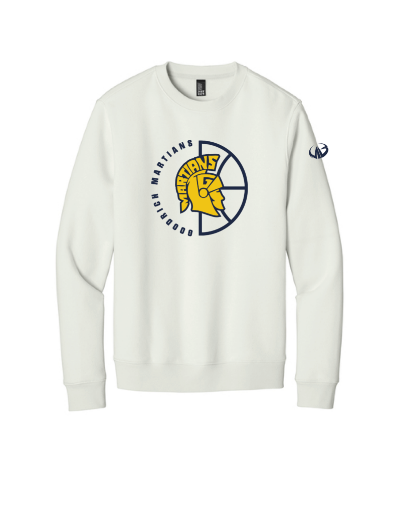 Goodrich Basketball  White Onyx Tri Fleece Crewneck