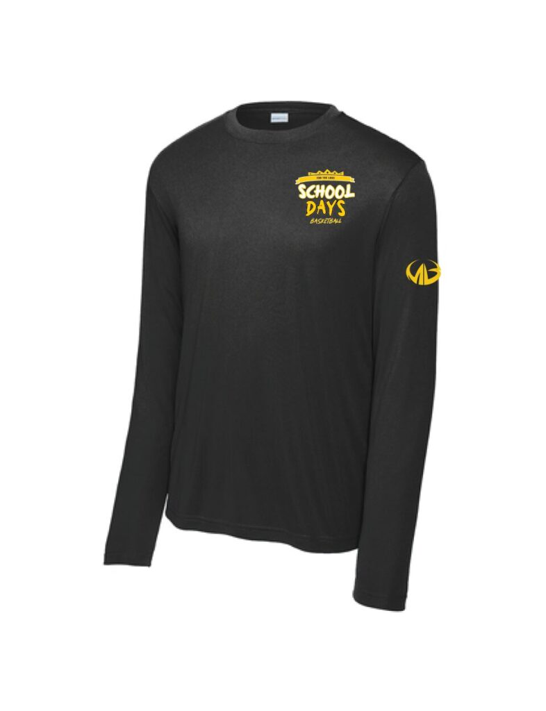 School Days Basketball - Long Sleeve Performance Shirt