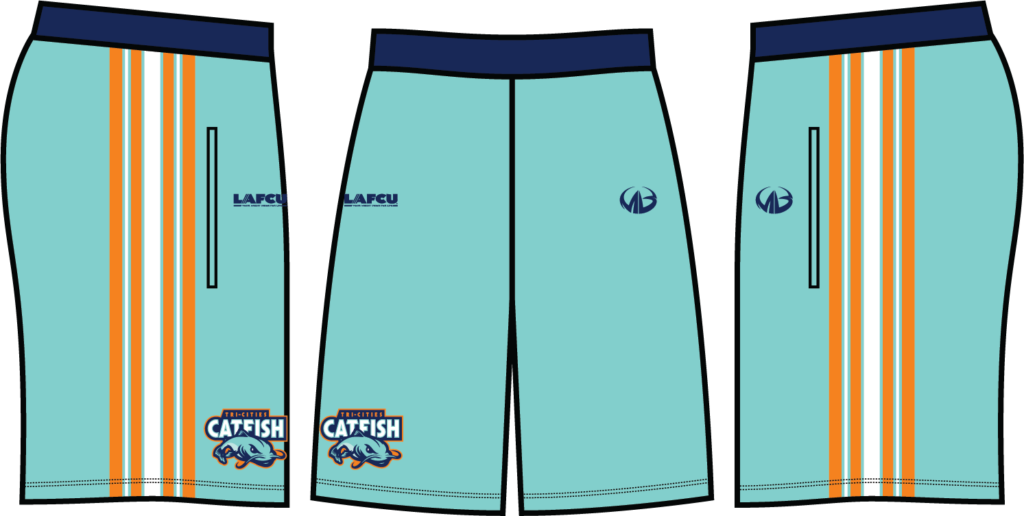 Tri Cities Catfish Shorts w/pockets