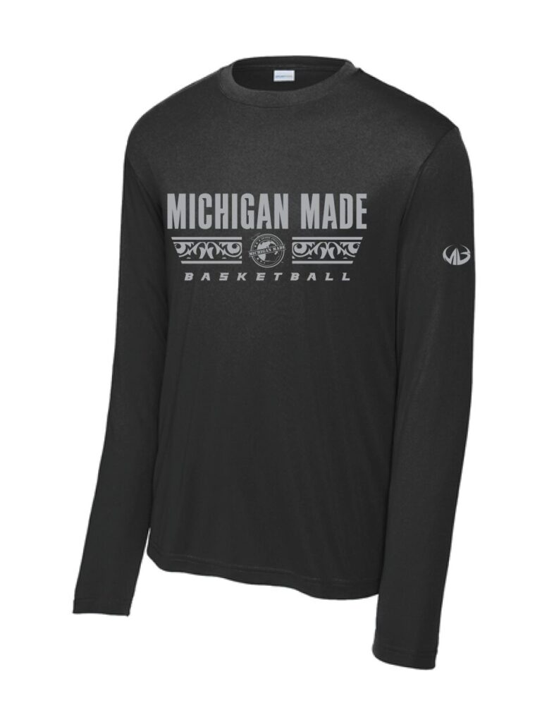 Michigan Made Basketball Long Sleeve Performance