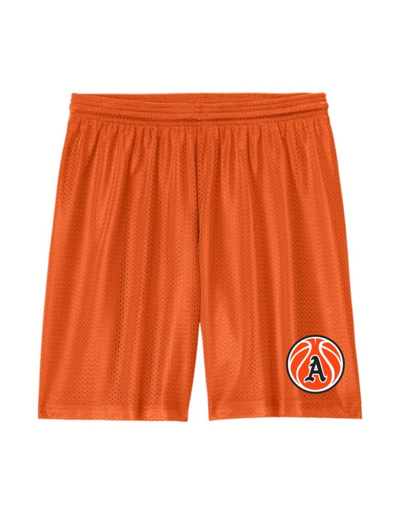Alma Basketball Orange Mesh 7" Shorts
