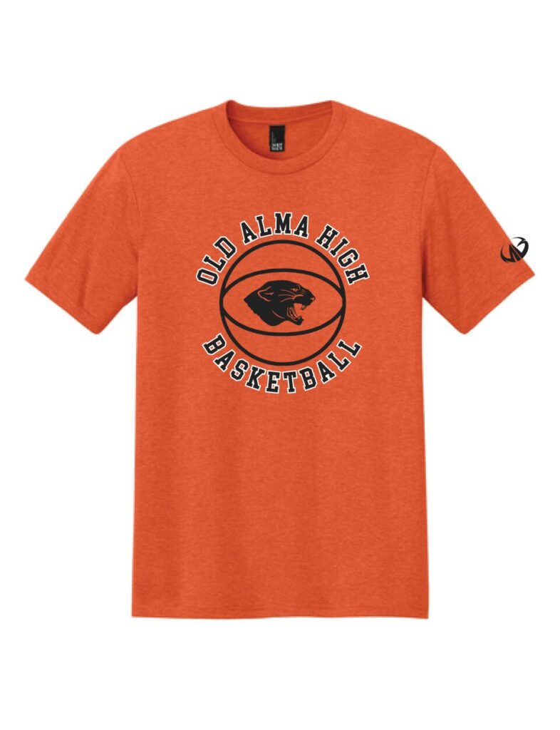 Alma Basketball Orange Tri Blend T-Shirt
