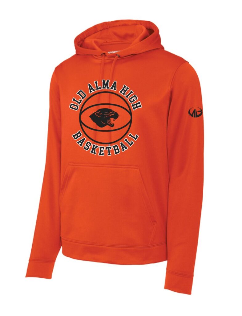 Alma Basketball Orange Sport Fleece Hoodie