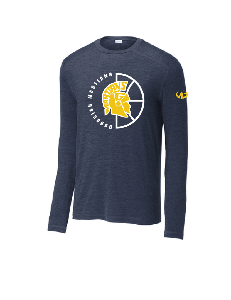 Goodrich Basketball  Navy Heather Long Sleeve Crew
