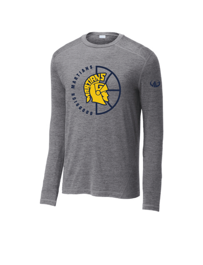 Goodrich Basketball  Grey Heather Long Sleeve Crew